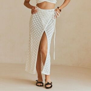 New w/ tags SABO White Crochet Skirt